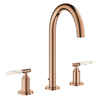 Grohe Atrio Private Collection 3 Delikli Ankastre Sifon Kumandalı Lavabo Bataryası (L-Boy), Parlak Bakır 20593DA0 - 11