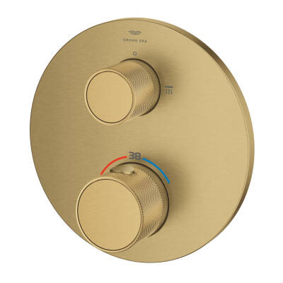 Grohe Atrio Private Collection Ankastre Termostatik Banyo Bataryası (2 Yollu, Sıva Üstü Grubu), Fırçalı Altın 24396GN0 - 4