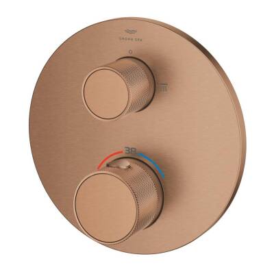 Grohe Atrio Private Collection Ankastre Termostatik Banyo Bataryası (2 Yollu, Sıva Üstü Grubu), Fırçalı Bakır 24396DL0 - 3