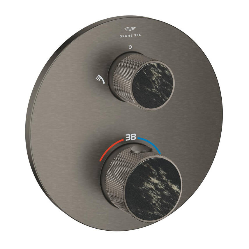 Grohe Atrio Private Collection Ankastre Termostatik Banyo Bataryası (2 Yollu, Sıva Üstü Grubu), Fırçalı Sert Grafit 24396AL0 - 5