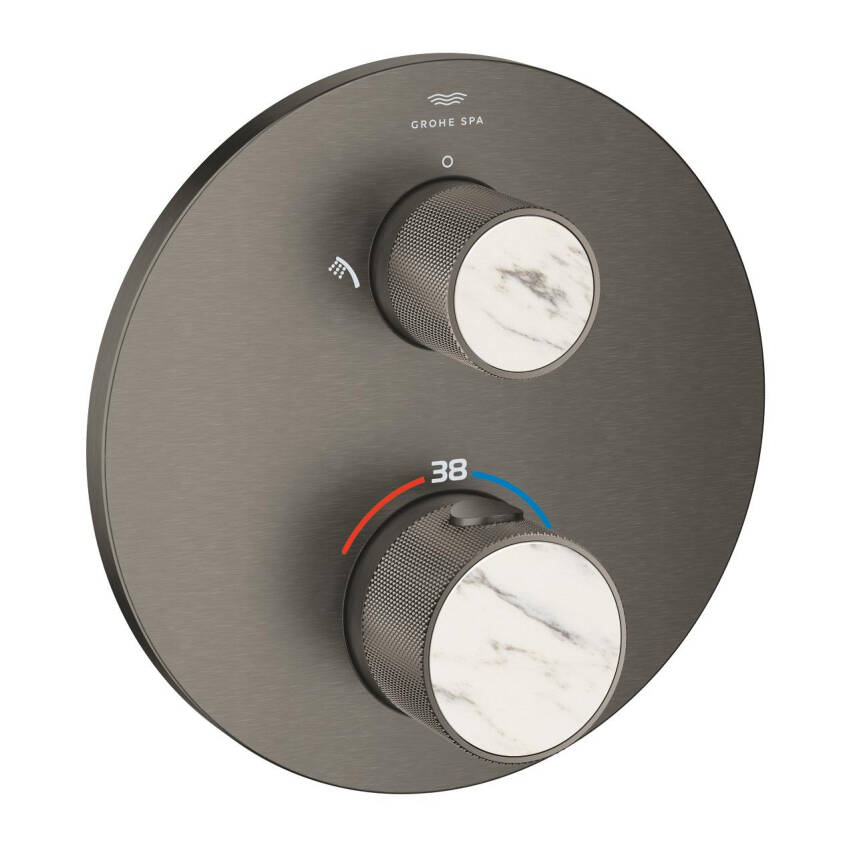 Grohe Atrio Private Collection Ankastre Termostatik Banyo Bataryası (2 Yollu, Sıva Üstü Grubu), Fırçalı Sert Grafit 24396AL0 - 8