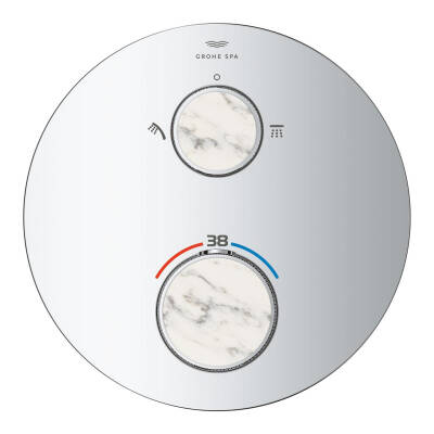 Grohe Atrio Private Collection Ankastre Termostatik Banyo Bataryası (2 Yollu, Sıva Üstü Grubu) Krom 24396000 - 9