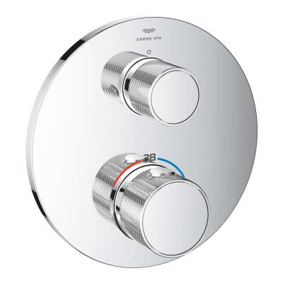 Grohe Atrio Private Collection Ankastre Termostatik Banyo Bataryası (2 Yollu, Sıva Üstü Grubu) Krom 24396000 - 1