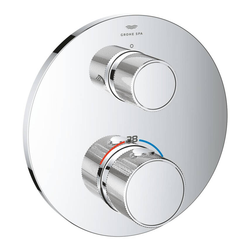 Grohe Atrio Private Collection Ankastre Termostatik Banyo Bataryası (2 Yollu, Sıva Üstü Grubu) Krom 24396000 - 1