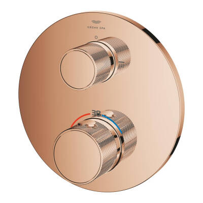 Grohe Atrio Private Collection Ankastre Termostatik Banyo Bataryası (2 Yollu, Sıva Üstü Grubu), Parlak Bakır 24396DA0 - 4