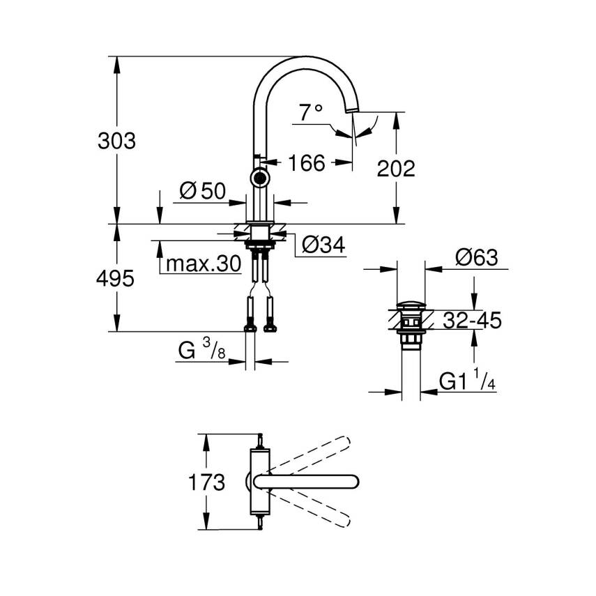 Grohe Atrio Private Collection Yüksek Lavabo Bataryası (L-Boy), Parlak Altın 21134GL0 - 15