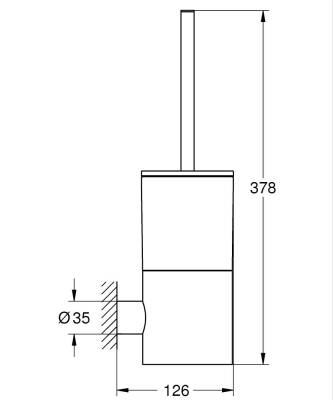 Grohe Atrio Tuvalet Fırçalığı, Parlak Bakır 40892DA0 - 4