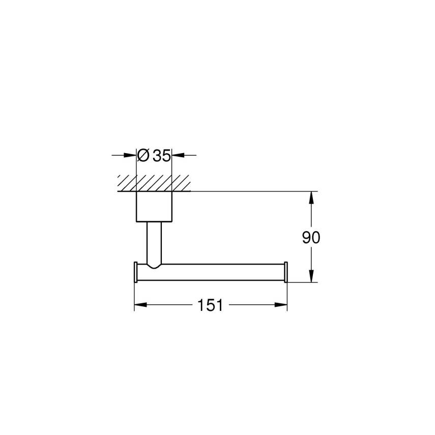 Grohe Atrio Tuvalet Kağıtlığı, Parlak Bakır 40891DA0 - 3