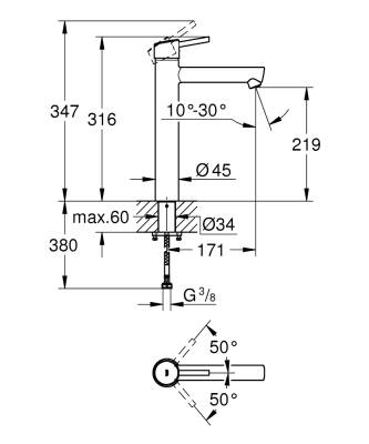 Grohe Concetto Çanak Lavabo Bataryası Krom 23920001 - 4