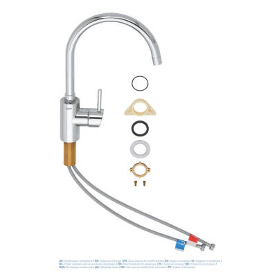 Grohe Concetto Eviye Bataryası Krom 32661003 - 3