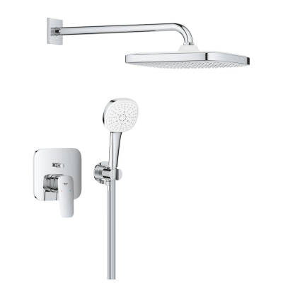 Grohe Cubeo Ankastre Banyo Bataryası, Tepe ve El Duşu Seti Krom 1053360000 - 1