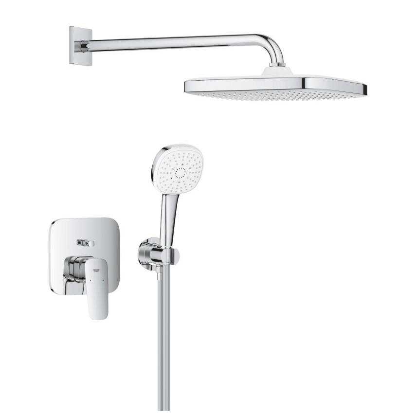 Grohe Cubeo Ankastre Banyo Bataryası, Tepe ve El Duşu Seti Krom 1053360000 - 1