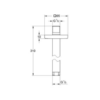 Grohe Duş Başlığı Dirseği 292 mm Krom 27484000 - 2