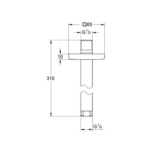 Grohe Duş Başlığı Dirseği 292 mm Krom 27484000 - 2