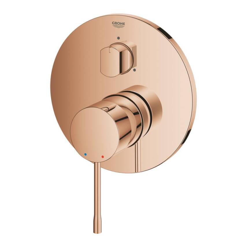 Grohe Essence Ankastre Banyo/Duş Bataryası (Sıva Üstü Grubu) 3 Yollu Bakır 24169DA1 - 3