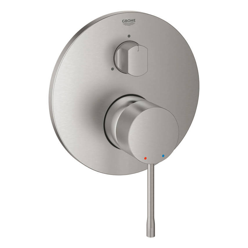 Grohe Essence Ankastre Banyo/Duş Bataryası (Sıva Üstü Grubu) 3 Yollu Paslanmaz Çelik 24092DC1 - 1