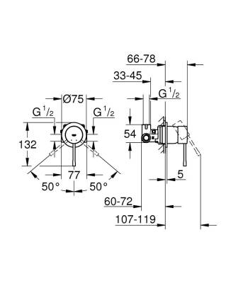Grohe Essence Ankastre Duş Bataryası Hayalet Siyah 29197KF0 - 4
