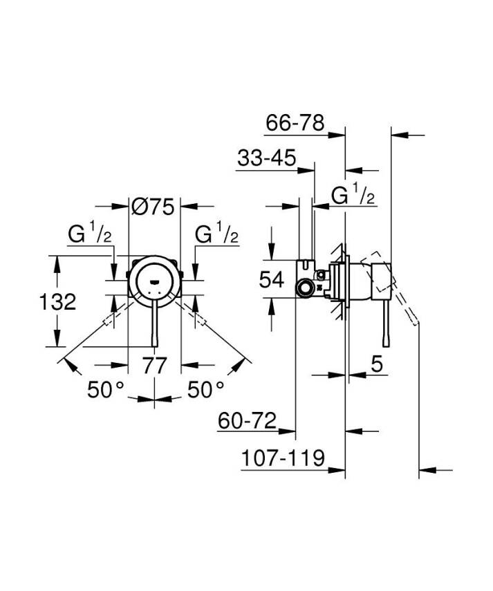 Grohe Essence Ankastre Duş Bataryası Hayalet Siyah 29197KF0 - 4