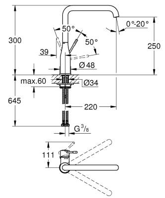 Grohe Essence Eviye Bataryası, Parlak Bakır 30505DA0 - 3