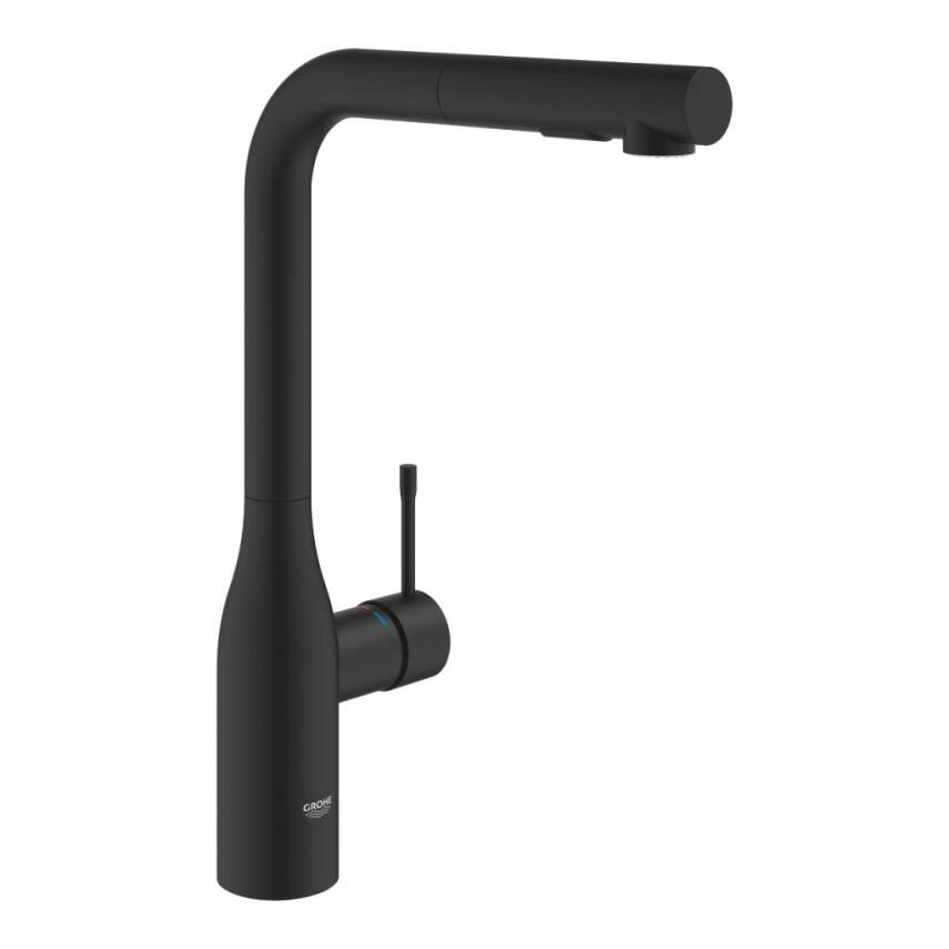 Grohe Essence Eviye Bataryası Spiralli 2 Fonksiyonlu Mat Siyah 30504KF0 - 1