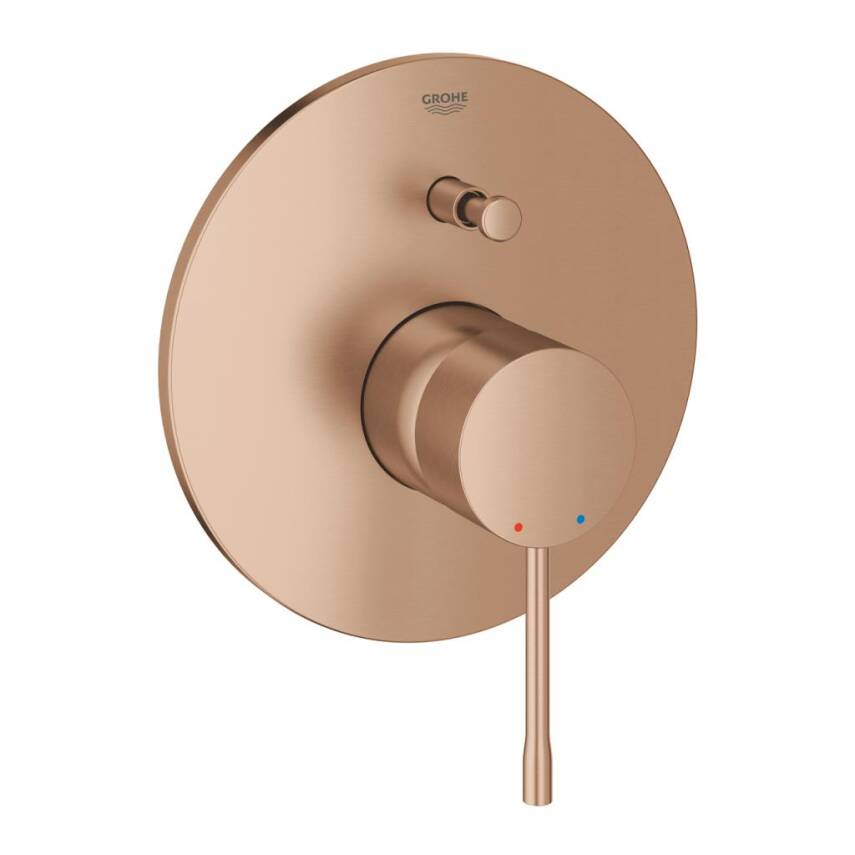 Grohe Essence New Ankastre Banyo/Duş Bataryası (Sıva Üstü Grubu) Fırçalı Bakır 19285DL1 - 1