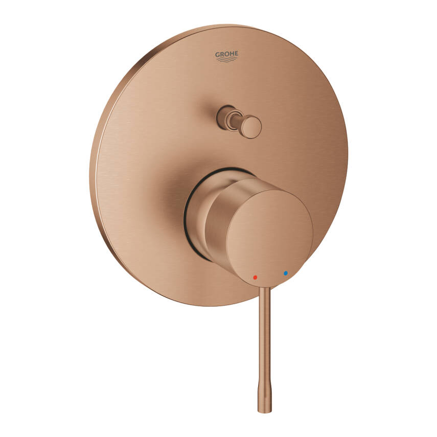 Grohe Essence New Ankastre Banyo/Duş Bataryası (Sıva Üstü Grubu) Fırçalı Bakır 24167DL1 - 1