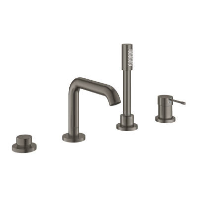 Grohe Essence Dört Delikli Ankastre Küvet Bataryası (Sıva Üstü Grubu), Fırçalı Sert Grafit 25251AL1 - 1