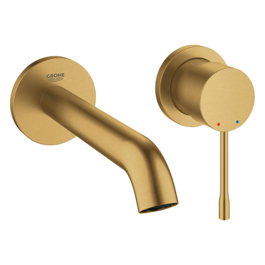 Grohe Essence New Duvardan Ankastre Lavabo Bataryası (Sıva Üstü Grubu) Fırçalı Altın 29192GN1 - 1