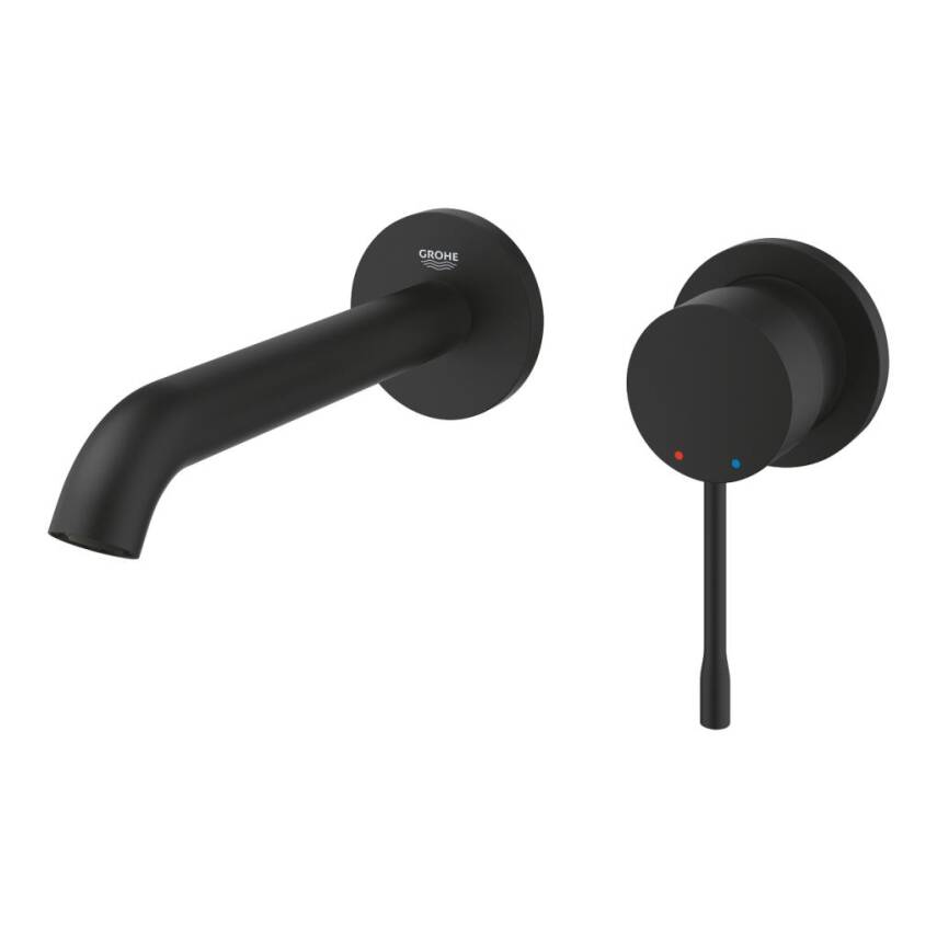 Grohe Essence New Duvardan Ankastre Lavabo Bataryası (Sıva Üstü Grubu) Mat Siyah 29192KF1 - 2