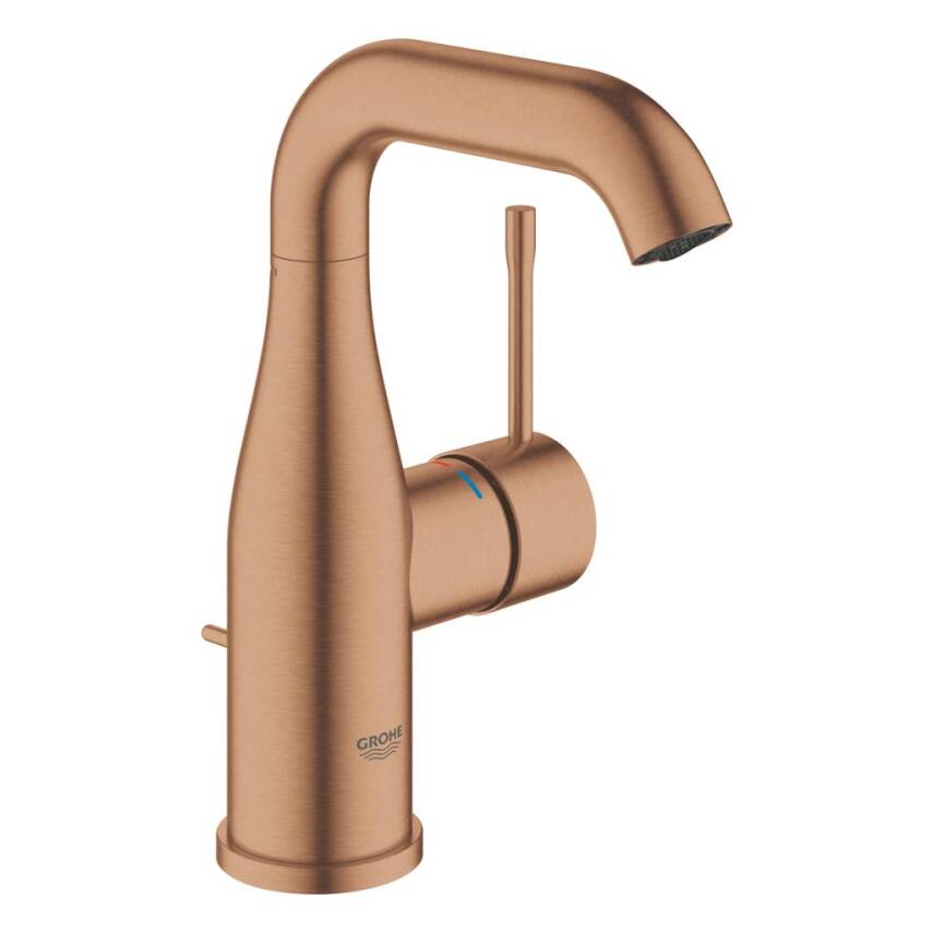 Grohe Essence New Lavabo Bataryası Sifon Kumandalı Bakır Fırçalı Yüzey 24173DL1 - 1