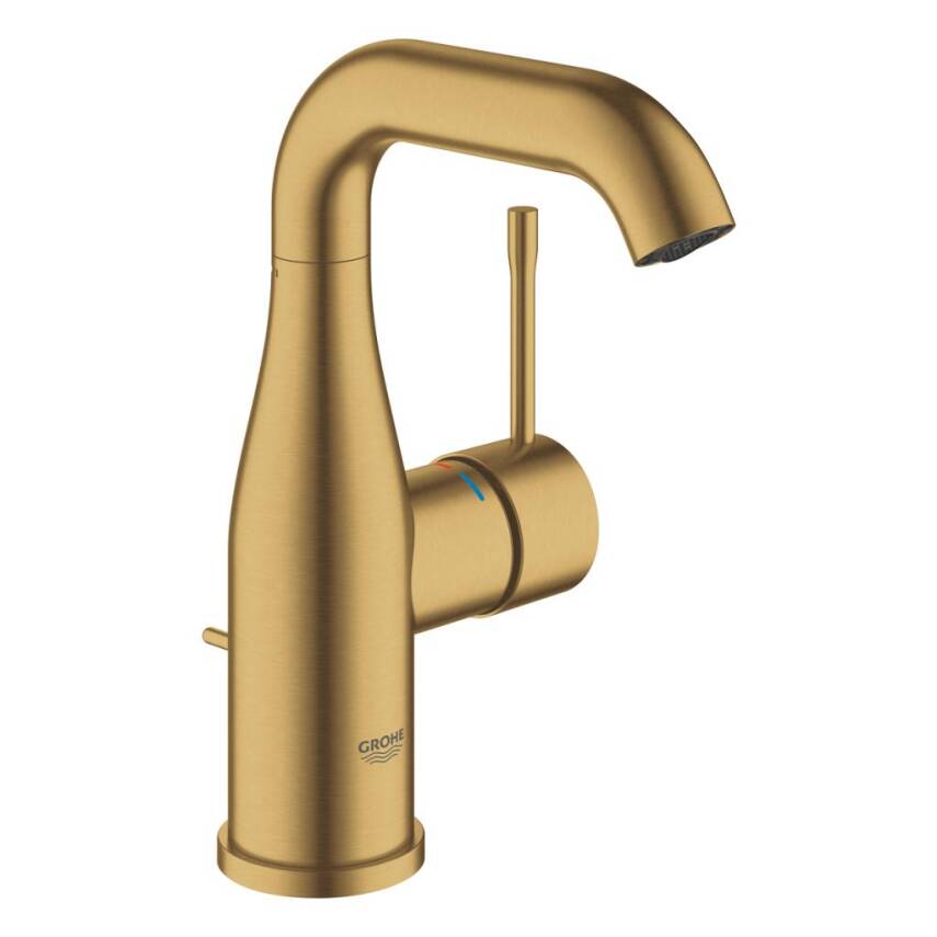 Grohe Essence New Lavabo Bataryası Sifon Kumandalı Fırçalı Altın 24173GN1 - 1