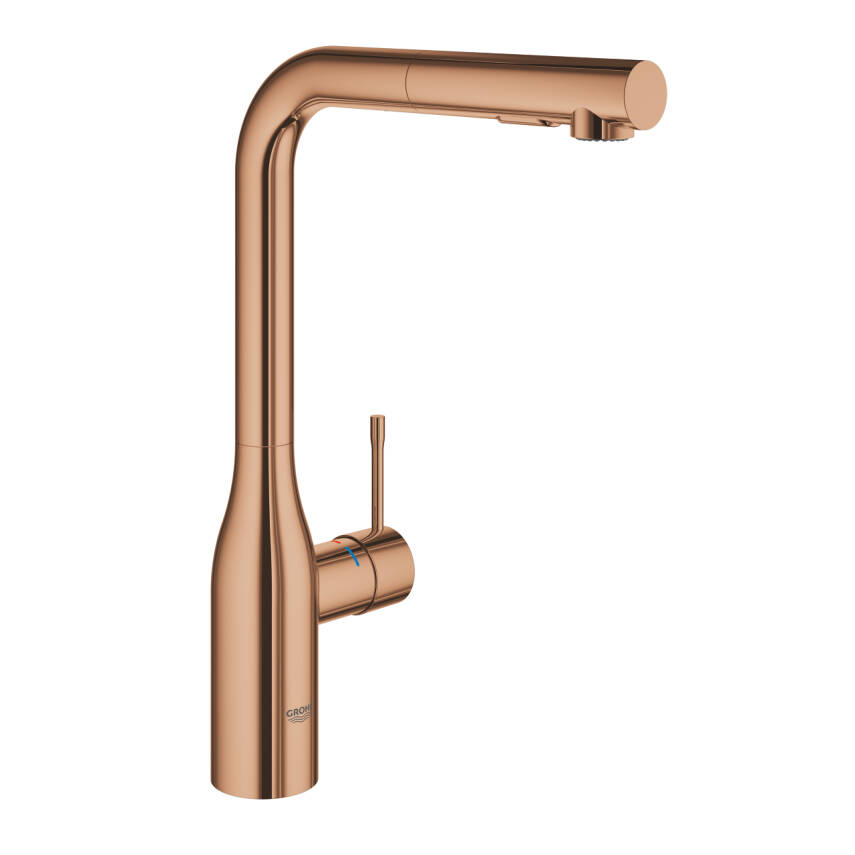 Grohe Essence Spiralli Eviye Bataryası, 2 Fonksiyonlu Parlak Bakır 30504DA0 - 1