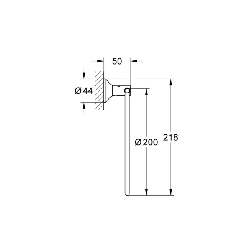 Grohe Essentials Authentic Halka Havluluk Krom 40655001 - 2
