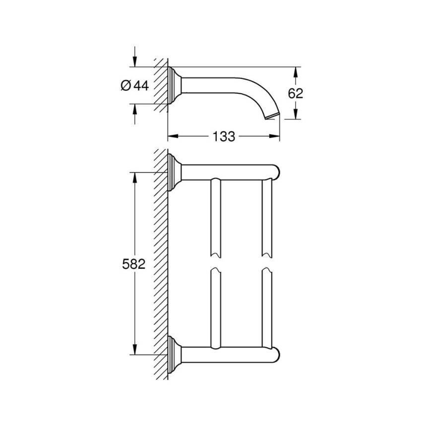 Grohe Essentials Authentic İkili Havluluk Krom 40654001 - 2