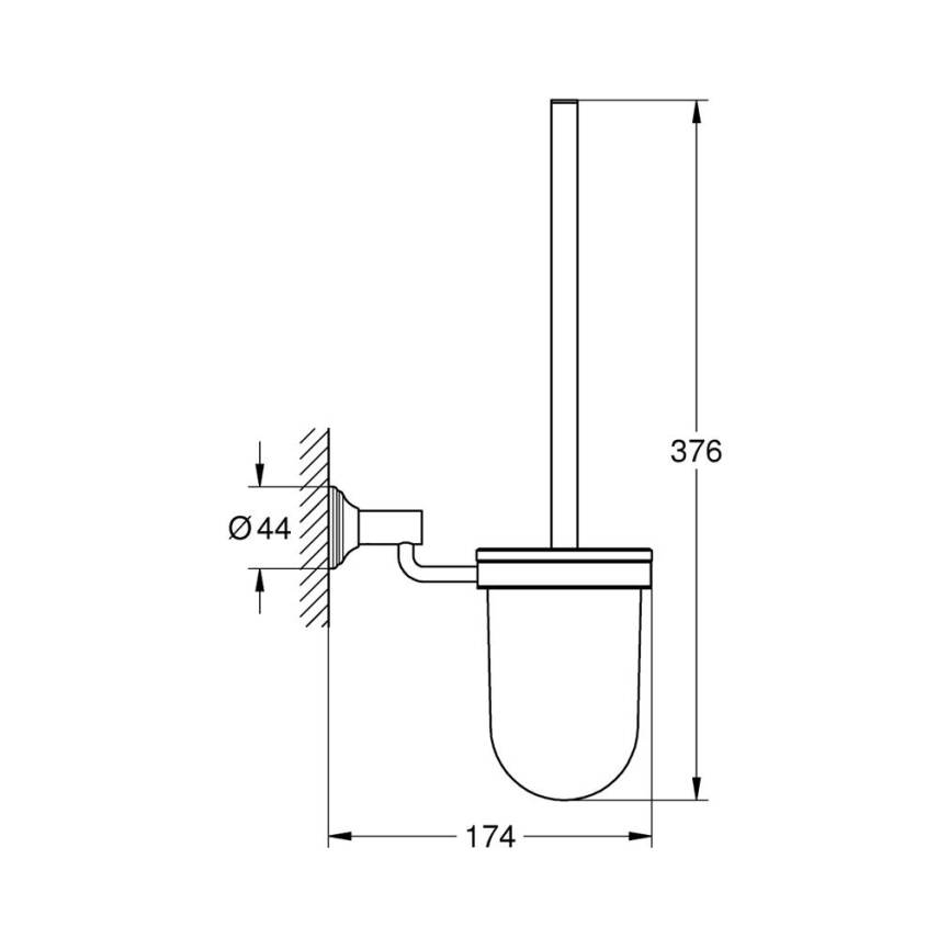 Grohe Essentials Authentic Tuvalet Fırçası Seti Krom 40658001 - 2