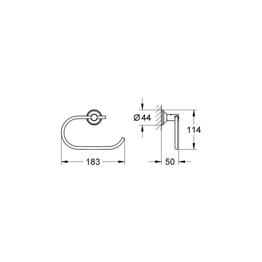 Grohe Essentials Authentic Tuvalet Kağıtlığı, Krom 40657001 - 2