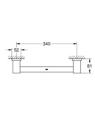 Grohe Essentials Cube Banyo Tutamağı, Krom 40514001 - 3