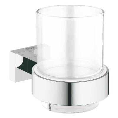Grohe Essentials Cube Tutamaçlı Cam Fırçalık Krom 40755001 - 1