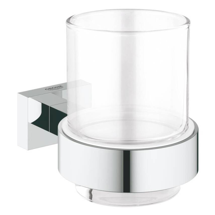 Grohe Essentials Cube Tutamaçlı Cam Fırçalık Krom 40755001 - 1