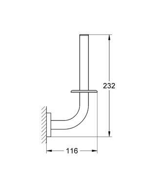 Grohe Essentials Dikey Tuvalet Kağıtlığı Krom 40385001 - 3