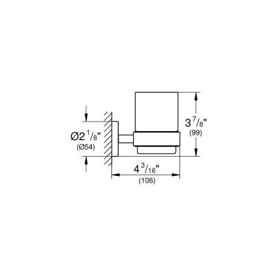 Grohe Essentials Diş Fırçalığı, Cam Krom 40447001 - 2
