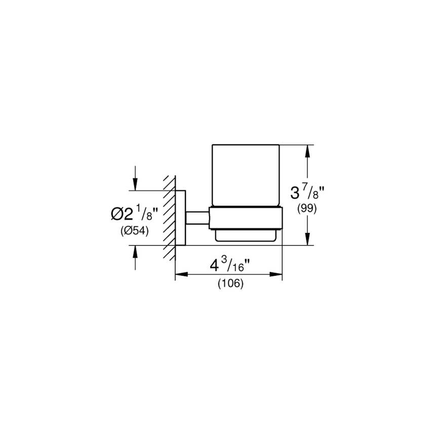 Grohe Essentials Diş Fırçalığı, Cam Krom 40447001 - 2