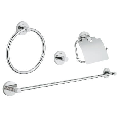 Grohe Essentials Dörtlü Banyo Aksesuar Seti Krom 40776001 - 1