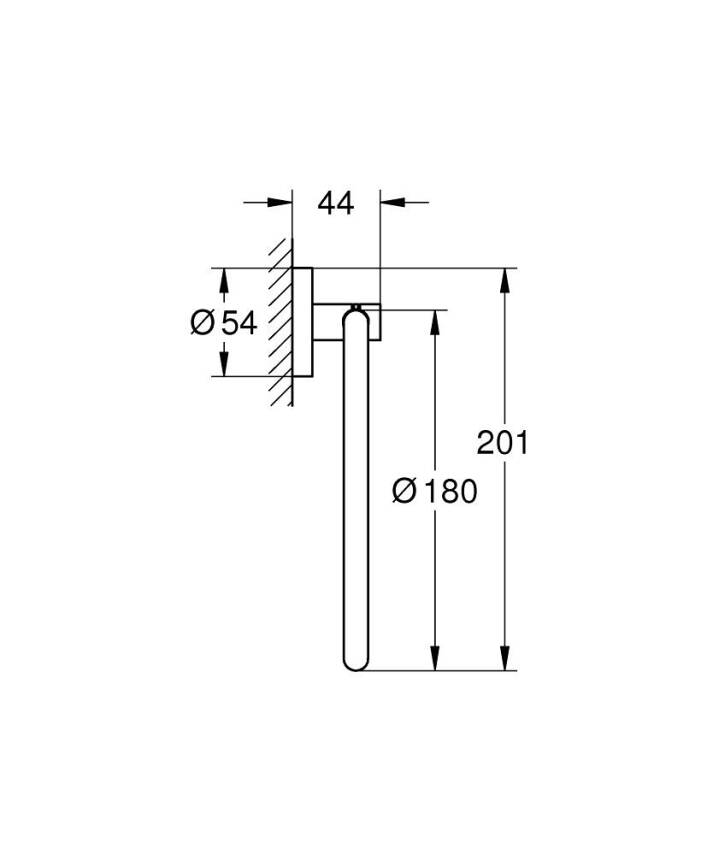 GROHE Essentials Halka Havluluk Mat Siyah 1024612430 - 3