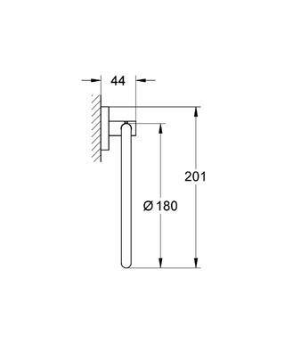 Grohe Essentials Halka Yuvarlak Havluluk Krom 40365001 - 3