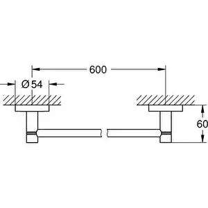 Grohe Essentials Havluluk 60 cm Fırçalı Bakır 40366DL1 - 2