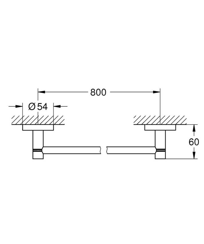 Grohe Essentials Havluluk, 80cm Krom 40386001 - 2