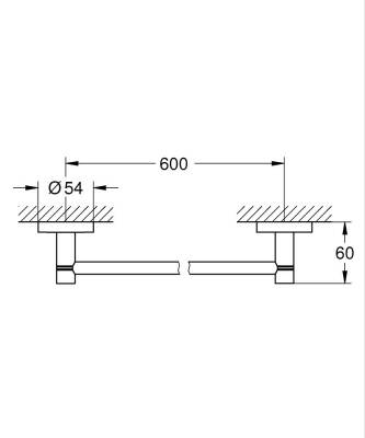 Grohe Essentials Havluluk Mat Siyah 1022512430 - 3