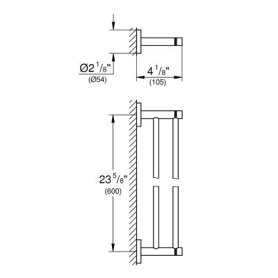 Grohe Essentials İkili Havluluk, Fırçalı Bakır 40802DL1 - 2