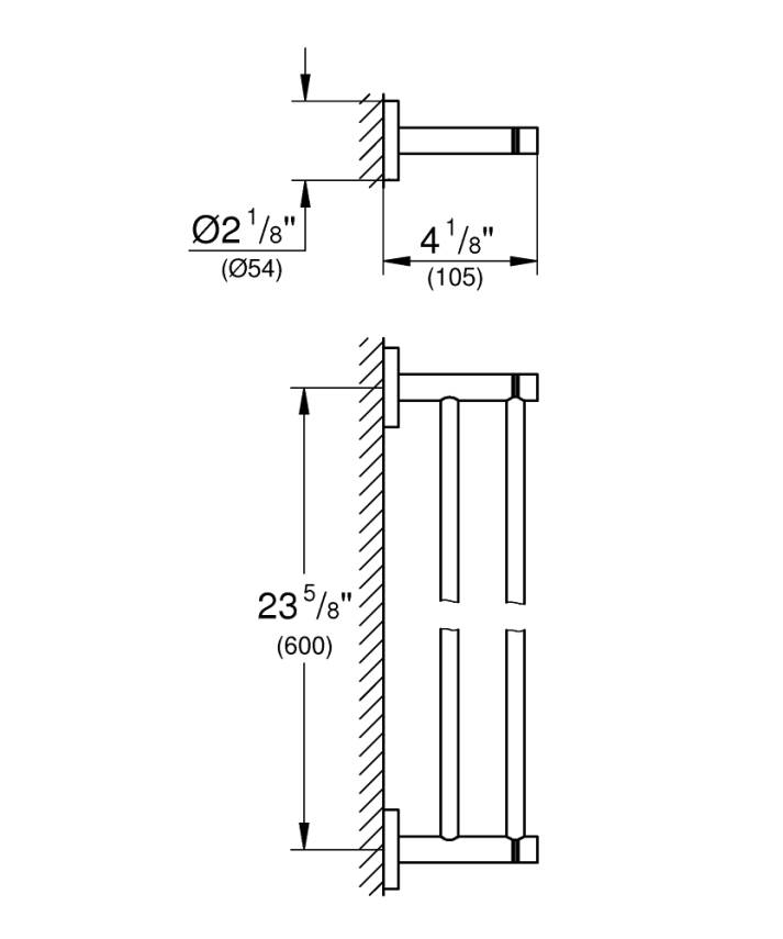 Grohe Essentials İkili Havluluk Krom 40802001 - 2